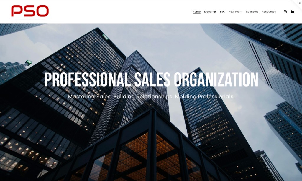 PSO website homepage redesigned by Taylor Ryan